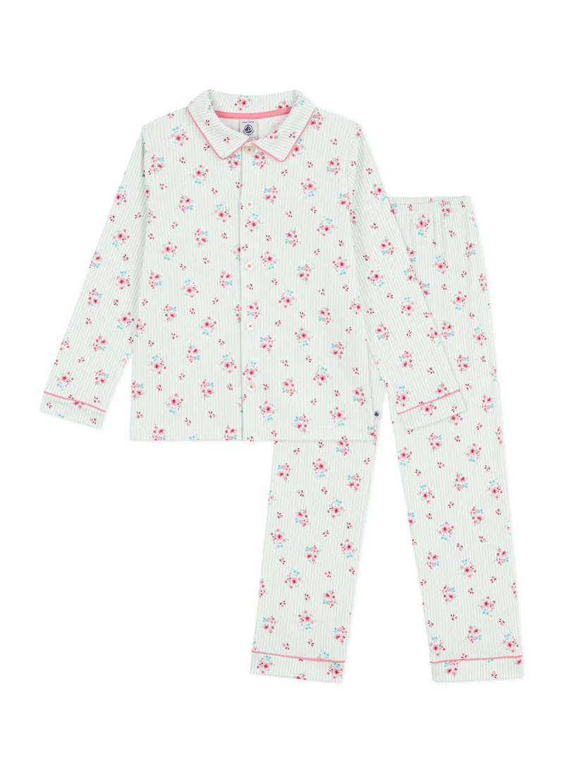 بيتي باتو Children's buttoned printed cotton pyjamas